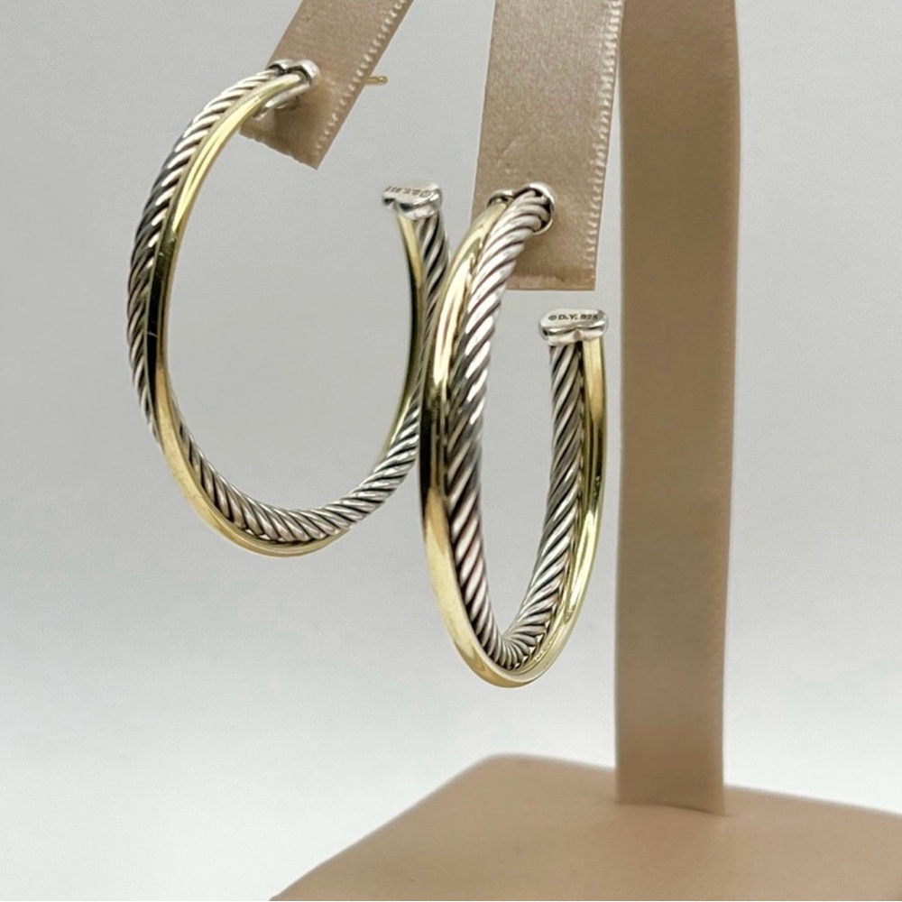 David Yurman Crossover
Large Hoop Earrings With 18k Gold
